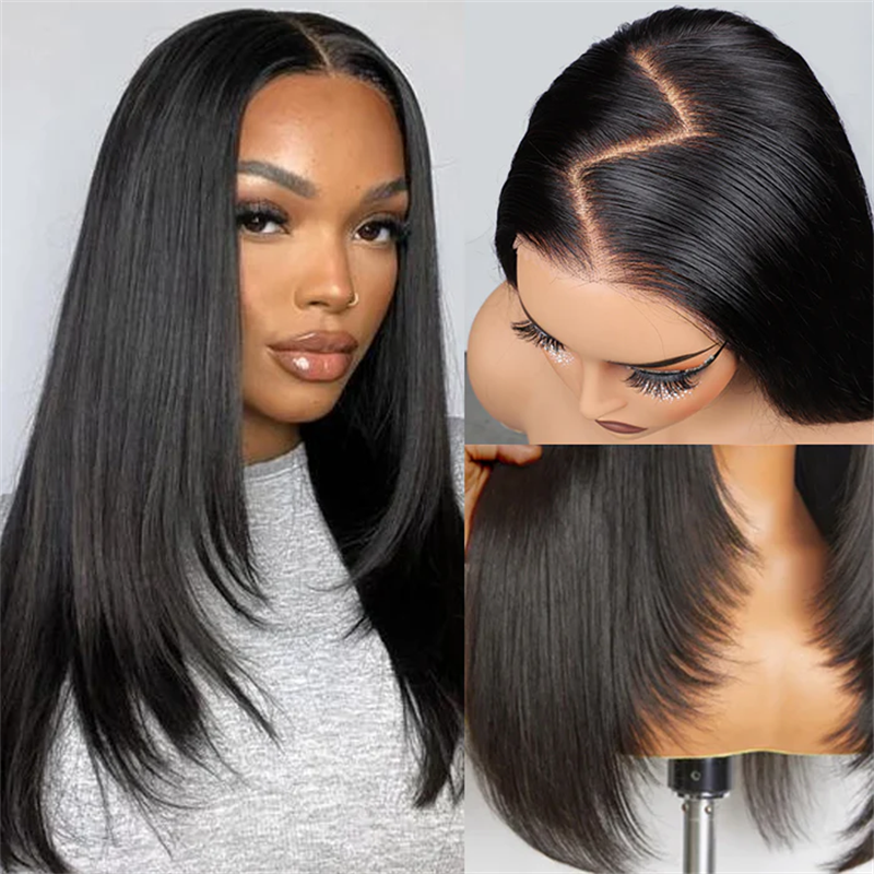 Perismoda Layered Cut Glueless Wig Straight Hair 5x5 13x6 HD Lace Human Hair Wigs
