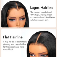 Perismoda M-Shaped Hairline Straight Hair HD 13x6 Lace Frontal Wig Lagos Hairline Wigs
