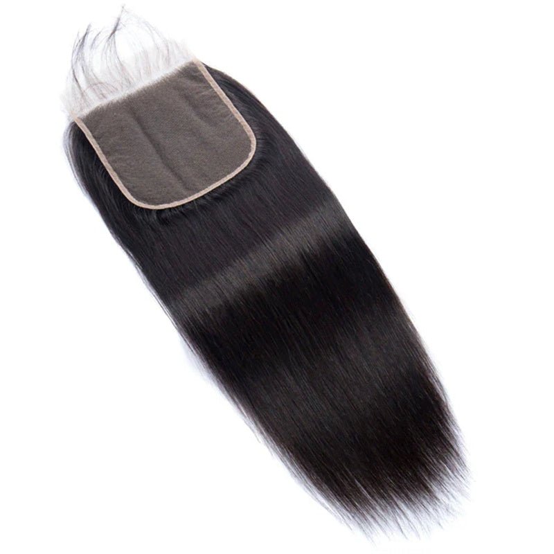 Straight Hair 4 Bundles with 4x4 Lace Closure 100% Human Hair - Perismoda Hair