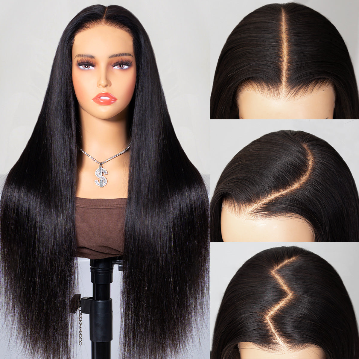 Perismoda 13x4 Lace Front Wigs Brazilian Straight Human Hair 180% Hair Density For Black Women