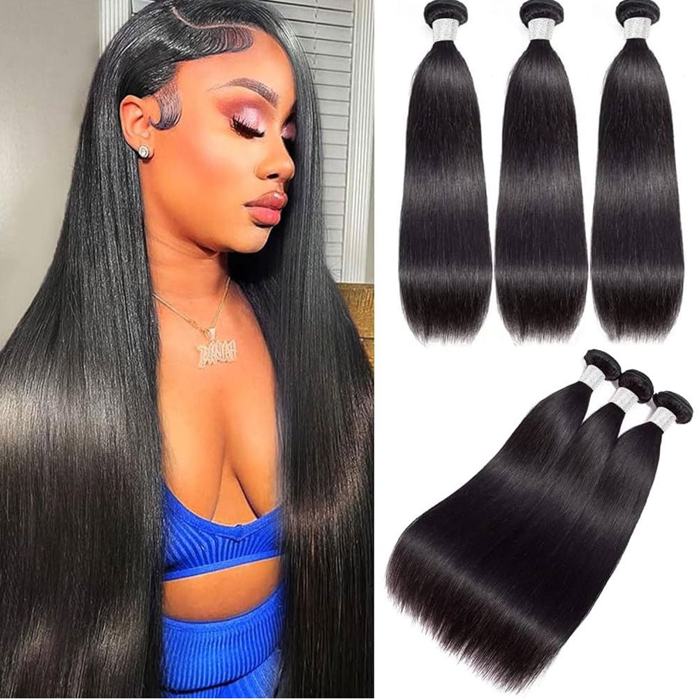 Straight Human Hair Bundles Remy Indian Hair Weave Bundles - Perismoda Hair