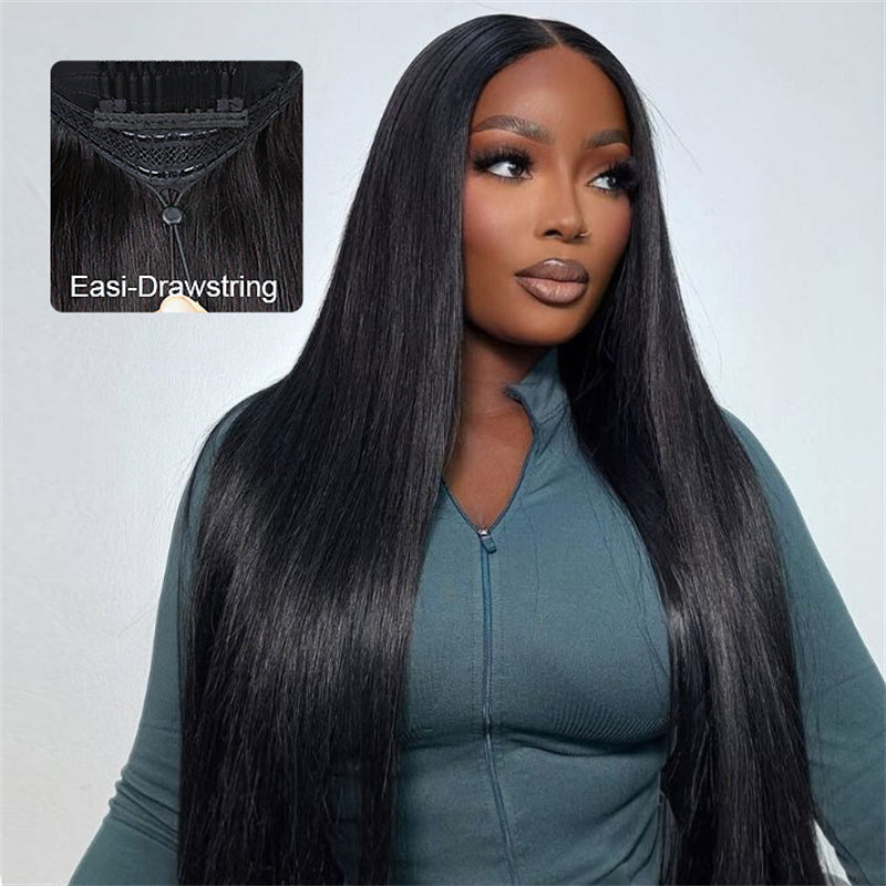 Perismoda 13x4 13x6 Full Glueless Wig Straight Hair HD Lace Front Drawstring Wig Beginner Friendly