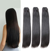 Super Double Drawn Human Hair Bundles Brazilian Straight Virgin Hair Natural Color Hair - Perismoda Hair