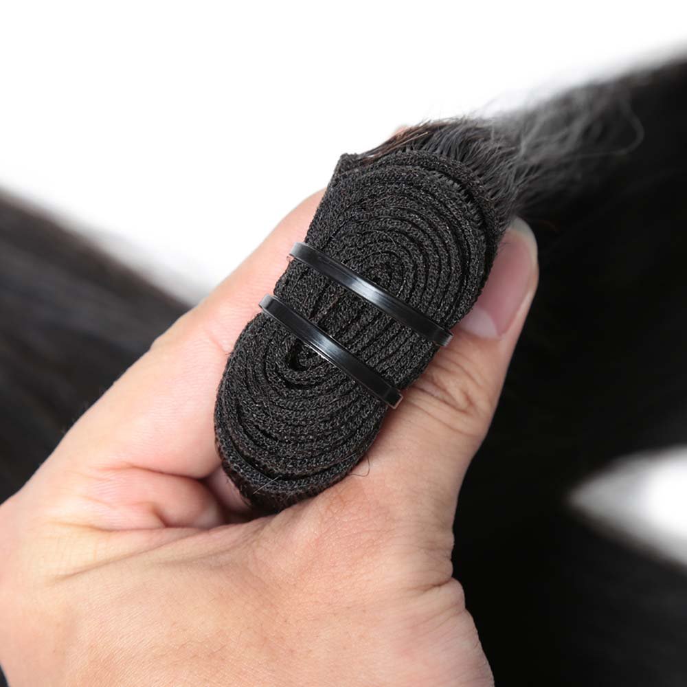 Super Double Drawn Human Hair Bundles Brazilian Straight Virgin Hair Natural Color Hair - Perismoda Hair