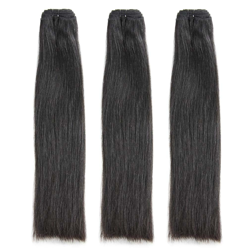 Super Double Drawn Human Hair Bundles Brazilian Straight Virgin Hair Natural Color Hair - Perismoda Hair