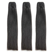 Super Double Drawn Human Hair Bundles Brazilian Straight Virgin Hair Natural Color Hair - Perismoda Hair