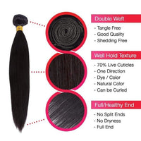 Unprocessed Malaysian Straight Virgin Hair 3 Bundles Hair Extensions - Perismoda Hair