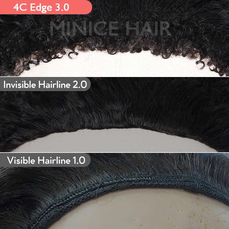 Perismoda 3 In 1  Wear Go Half Wig Invisible Hairline Kinky Straight Flip Over Wig Glueless For Beginner Fridenly