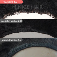Perismoda Blonde Highlight Kinky Curly Glueless Drawstring Half Wig Human Hair 3 In 1 Half Wig