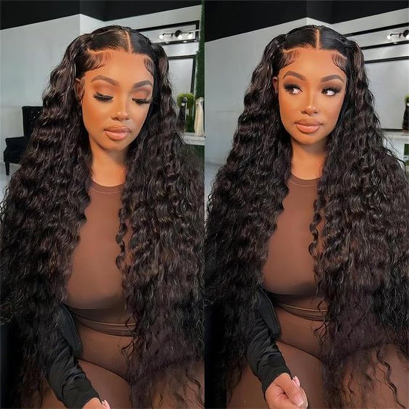 Water Wave 6x6 Closure Wigs Natural Wave Transparent Lace Front Wigs 100% Virgin Human Hair - Perismoda Hair