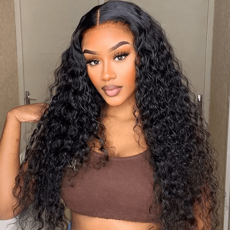Water Wave 6x6 Closure Wigs Natural Wave Transparent Lace Front Wigs 100% Virgin Human Hair - Perismoda Hair