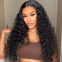 Water Wave 6x6 Closure Wigs Natural Wave Transparent Lace Front Wigs 100% Virgin Human Hair - Perismoda Hair
