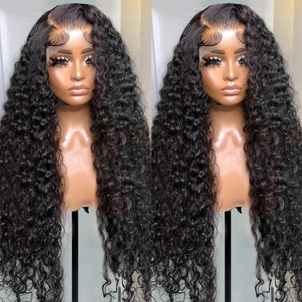 Perismoda 300% Density Water Wave Transparent Lace Front Wigs Virgin Human Hair 13x4 Frontal Lace Wig For Women