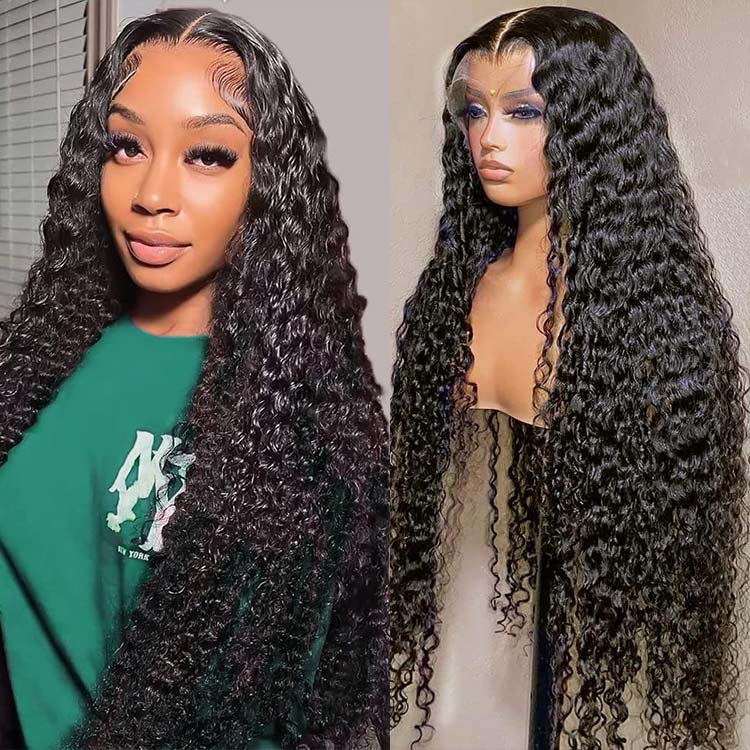Perismoda Water Wave 13x4 Lace Front Wigs Pre Plucked Baby Hair 180% Density