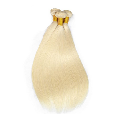 Perismoda 100% Virgin Human Hair 613 Blonde Straight Hair 3 Bundles With 13x6 Lace Frontal Closure