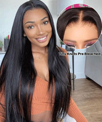 Perismoda Wear & Go Glueless Bone Straight Pre-cut Lace Wig Human Hair Wig 180% Density