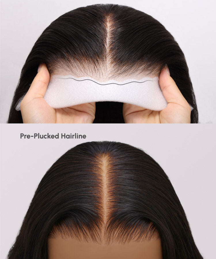 Perismoda Wear & Go Glueless Bone Straight Pre-cut Lace Wig Human Hair Wig 180% Density