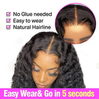 Perismoda Glueless Wig with Elastic Belt Water Wave Pre Cut Wear&Go 5x5 Transparent HD Lace Closure - Perismoda Hair