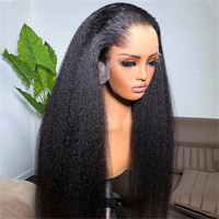 Perismoda M-Shaped Hairline Kinky Straight 13x6 HD Lace Frontal Wig Lagos Hairline Wigs