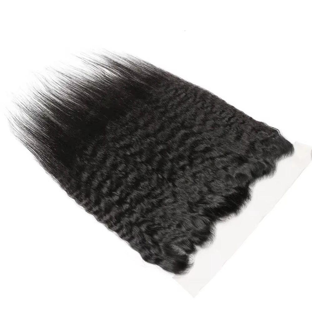 Perismoda 13x4 Lace Frontal Closure Kinky Straight Ear to Ear HD Lace Frontal Pre Plucked Closure