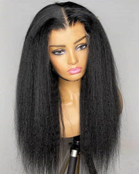 Perismoda Kinky Straight 5X5 Invisible Knot Ready to go Glueless HD Lace Virgin Human Hair Wig